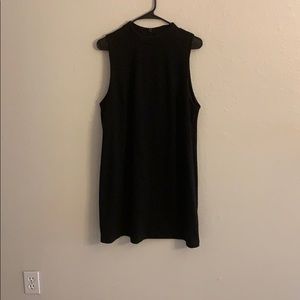 H&M black body con dress large mock turtleneck